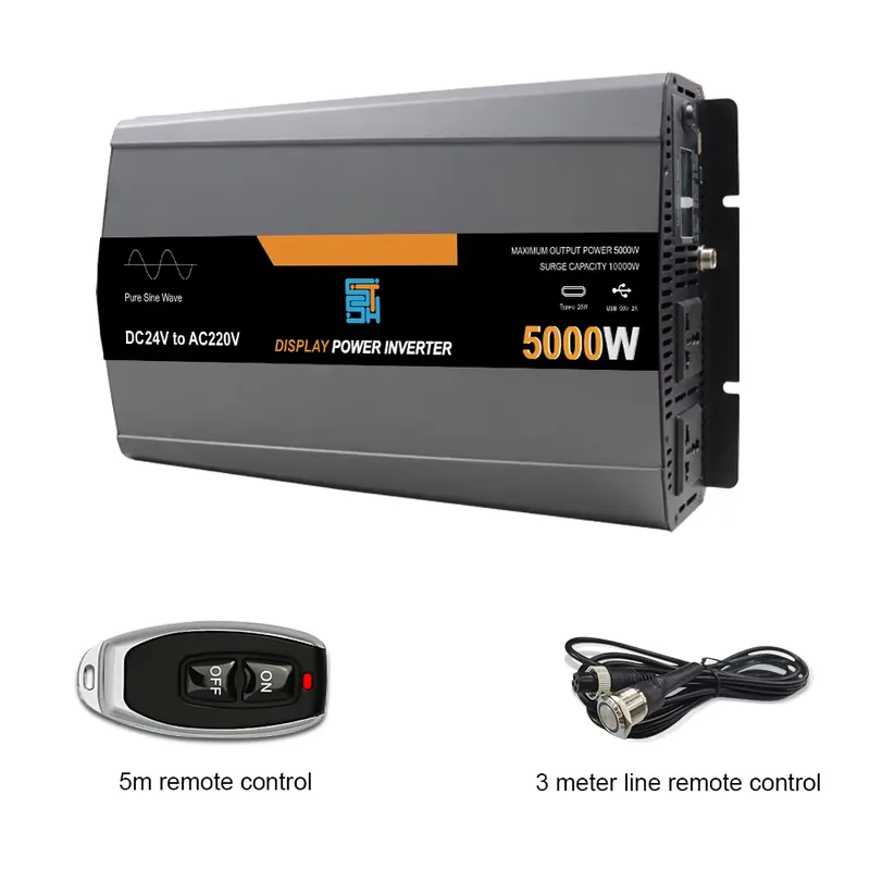 voor omvormer van DC 12V 24V 4 - Pure Sine Wave Inverter 5000W 48V 220V recensie en prijs